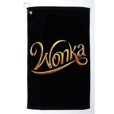 Wonka Movie New Gold Logo  Platinum Collection Golf Towel