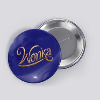 Wonka Movie New Gold Logo  Button