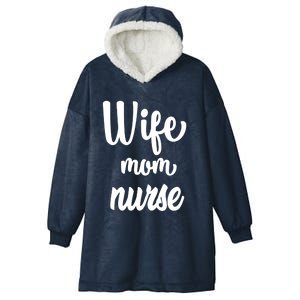 Wife Mom Nurse Gift Hooded Wearable Blanket