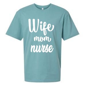 Wife Mom Nurse Gift Sueded Cloud Jersey T-Shirt