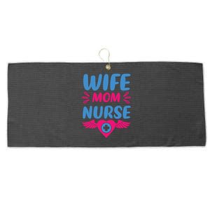 Wife Mom Nurse Nurses Rn Nurse Gift Large Microfiber Waffle Golf Towel