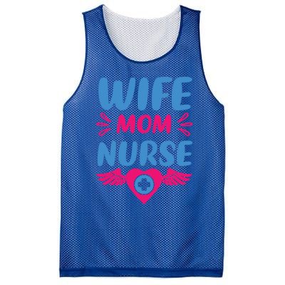 Wife Mom Nurse Nurses Rn Nurse Gift Mesh Reversible Basketball Jersey Tank