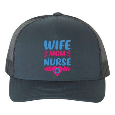 Wife Mom Nurse Nurses Rn Nurse Gift Yupoong Adult 5-Panel Trucker Hat