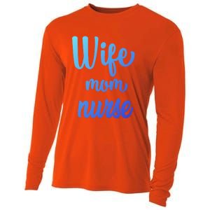 Wife Mom Nurse Gift Cooling Performance Long Sleeve Crew