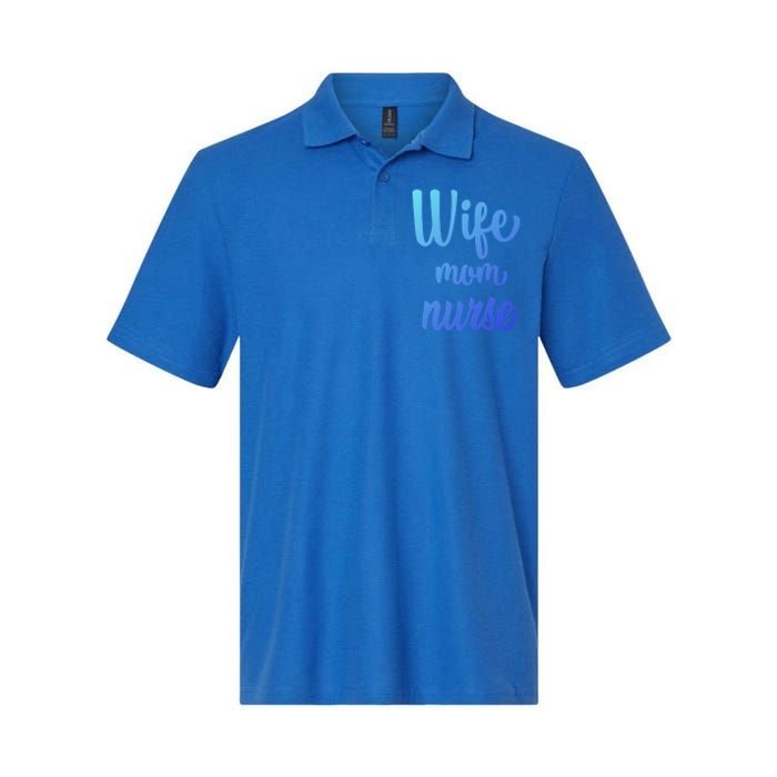 Wife Mom Nurse Gift Softstyle Adult Sport Polo