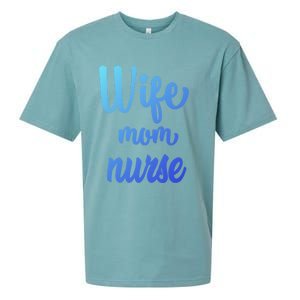 Wife Mom Nurse Gift Sueded Cloud Jersey T-Shirt