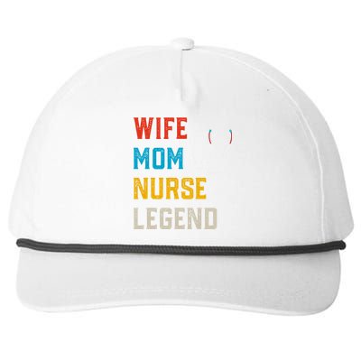 Wife Mom Nurse Legend Vintage Cute Gift Snapback Five-Panel Rope Hat