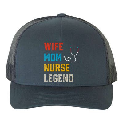 Wife Mom Nurse Legend Vintage Cute Gift Yupoong Adult 5-Panel Trucker Hat