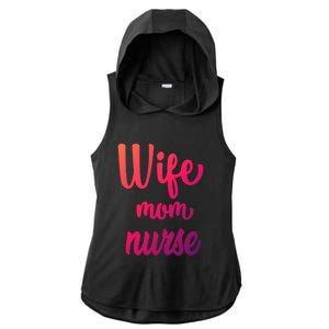 Wife Mom Nurse Gift Ladies PosiCharge Tri-Blend Wicking Draft Hoodie Tank