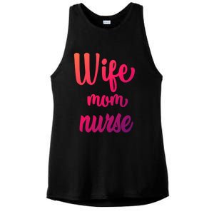 Wife Mom Nurse Gift Ladies PosiCharge Tri-Blend Wicking Tank