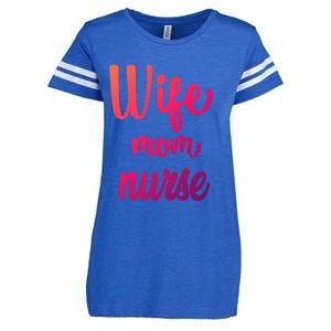 Wife Mom Nurse Gift Enza Ladies Jersey Football T-Shirt