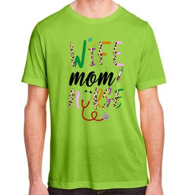 Wife Mom Nurse Cheetah Adult ChromaSoft Performance T-Shirt