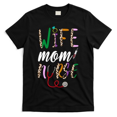 Wife Mom Nurse Cheetah T-Shirt