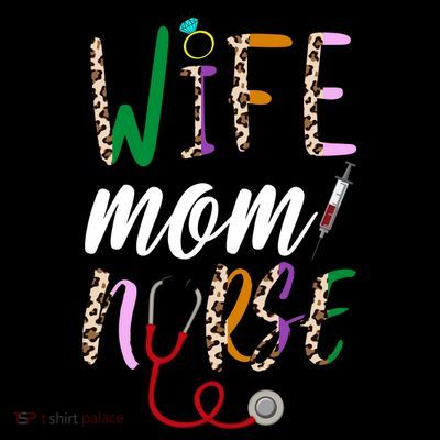 Wife Mom Nurse Cheetah T-Shirt