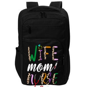 Wife Mom Nurse Cheetah Impact Tech Backpack