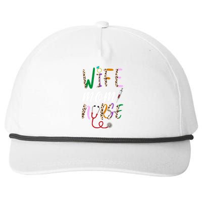 Wife Mom Nurse Cheetah Snapback Five-Panel Rope Hat