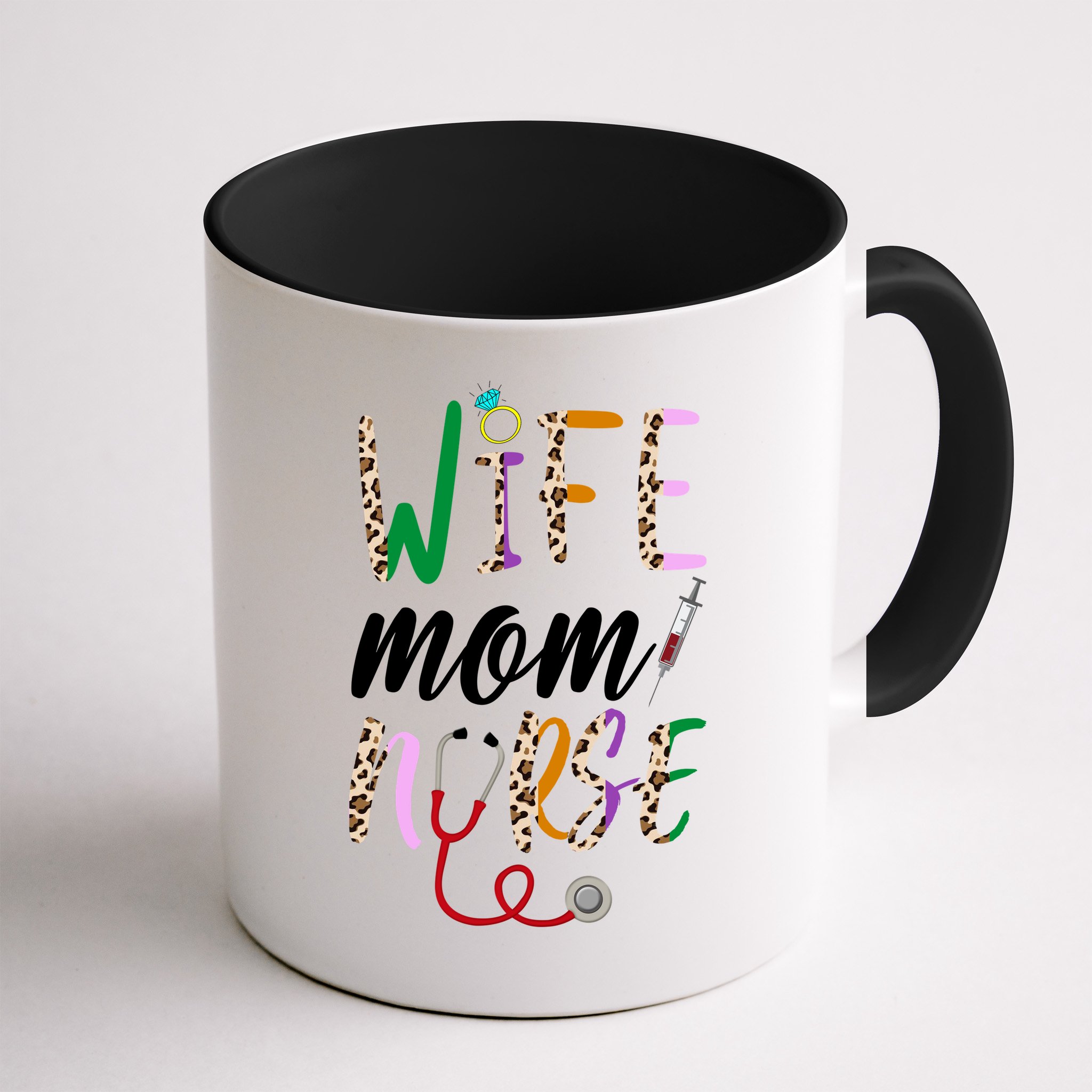 Wife Mom Nurse Cheetah Mug