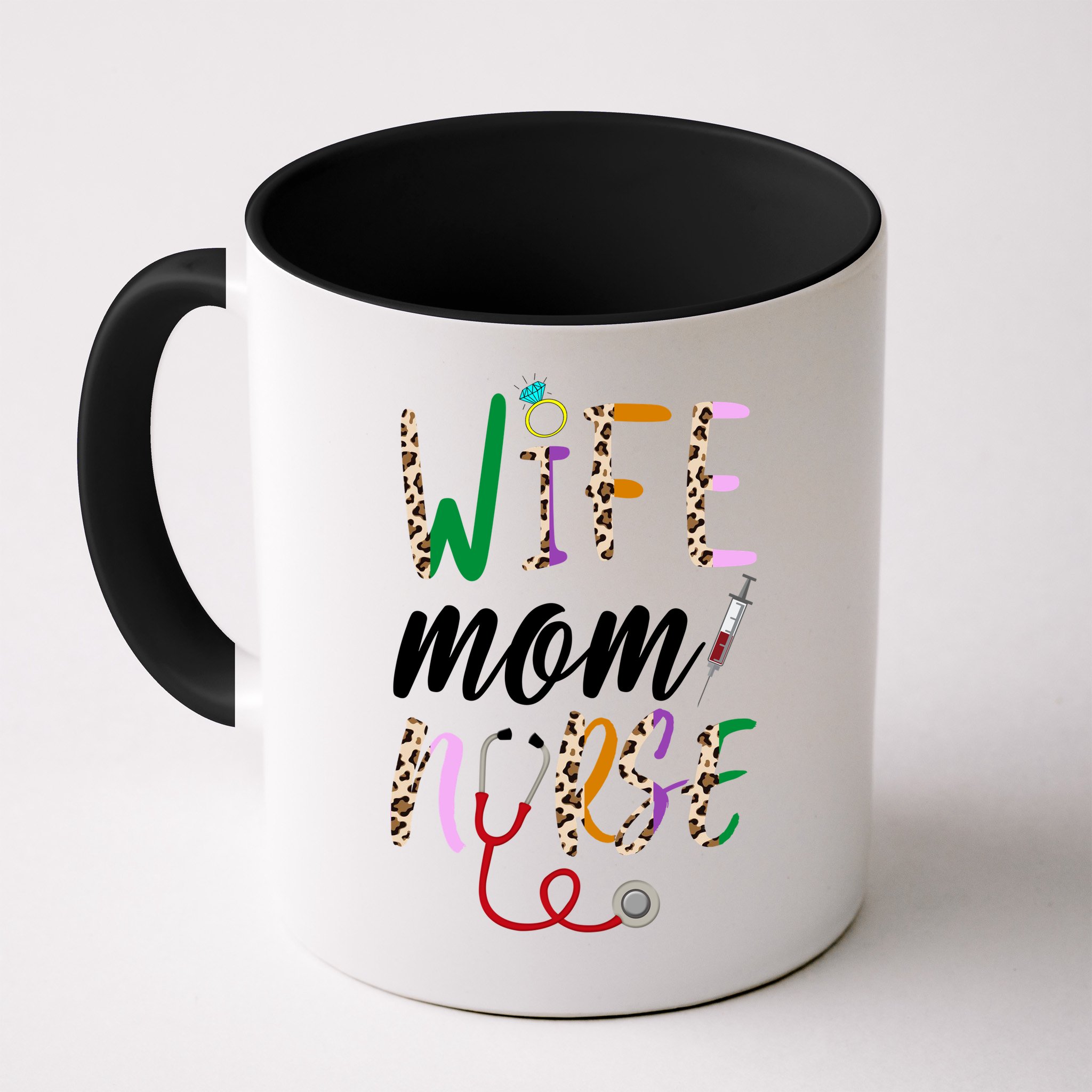 Wife Mom Nurse Cheetah Mug