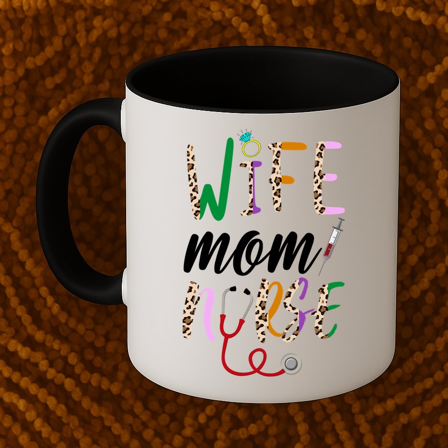 Wife Mom Nurse Cheetah Mug