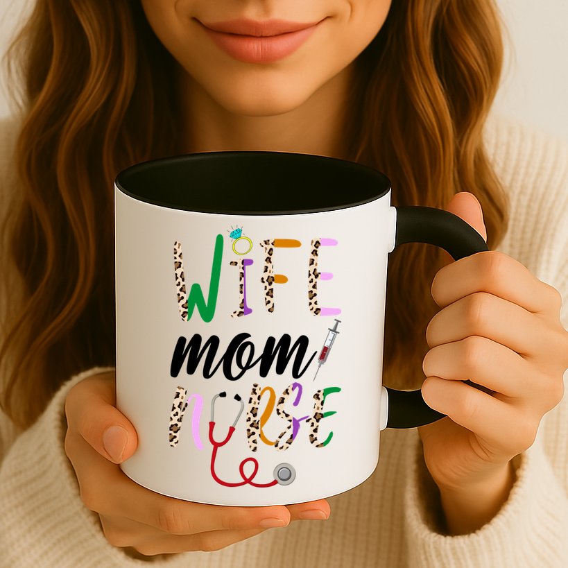 Wife Mom Nurse Cheetah Mug