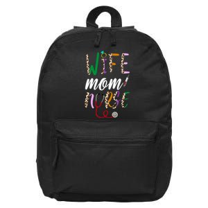 Wife Mom Nurse Cheetah 16 in Basic Backpack