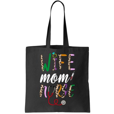 Wife Mom Nurse Cheetah Tote Bag