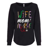 Wife Mom Nurse Cheetah Womens California Wash Sweatshirt