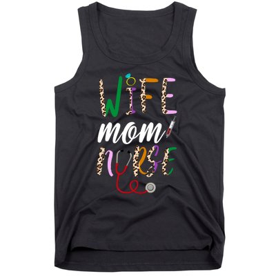 Wife Mom Nurse Cheetah Tank Top