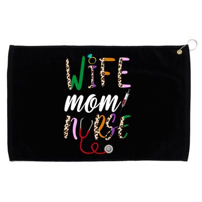 Wife Mom Nurse Cheetah Grommeted Golf Towel