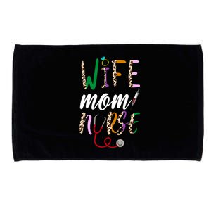 Wife Mom Nurse Cheetah Microfiber Hand Towel