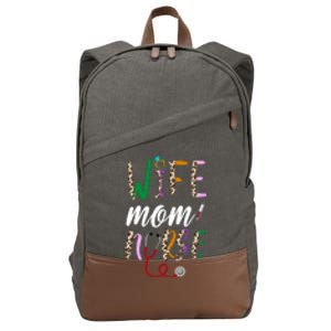 Wife Mom Nurse Cheetah Cotton Canvas Backpack