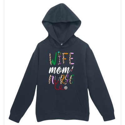 Wife Mom Nurse Cheetah Urban Pullover Hoodie