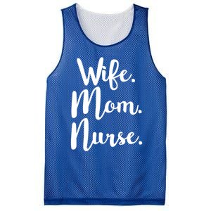 Wife Mom Nurse Mothers Day Funny Gift For Mommy Rn Fun Great Gift Mesh Reversible Basketball Jersey Tank