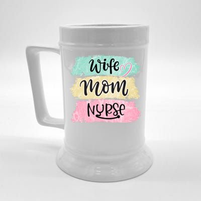 Wife Mom Nurse Funny Nursing Cool Gift Beer Stein