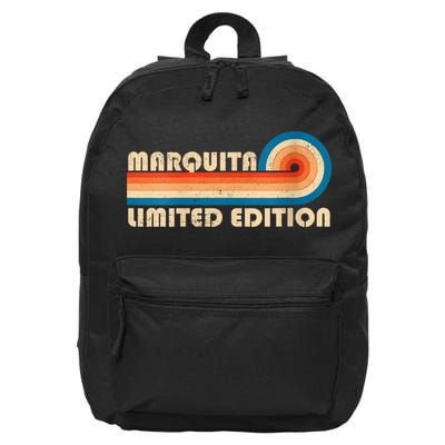Womens MARQUITA Name Personalized Funny Retro Vintage Birthday 16 in Basic Backpack