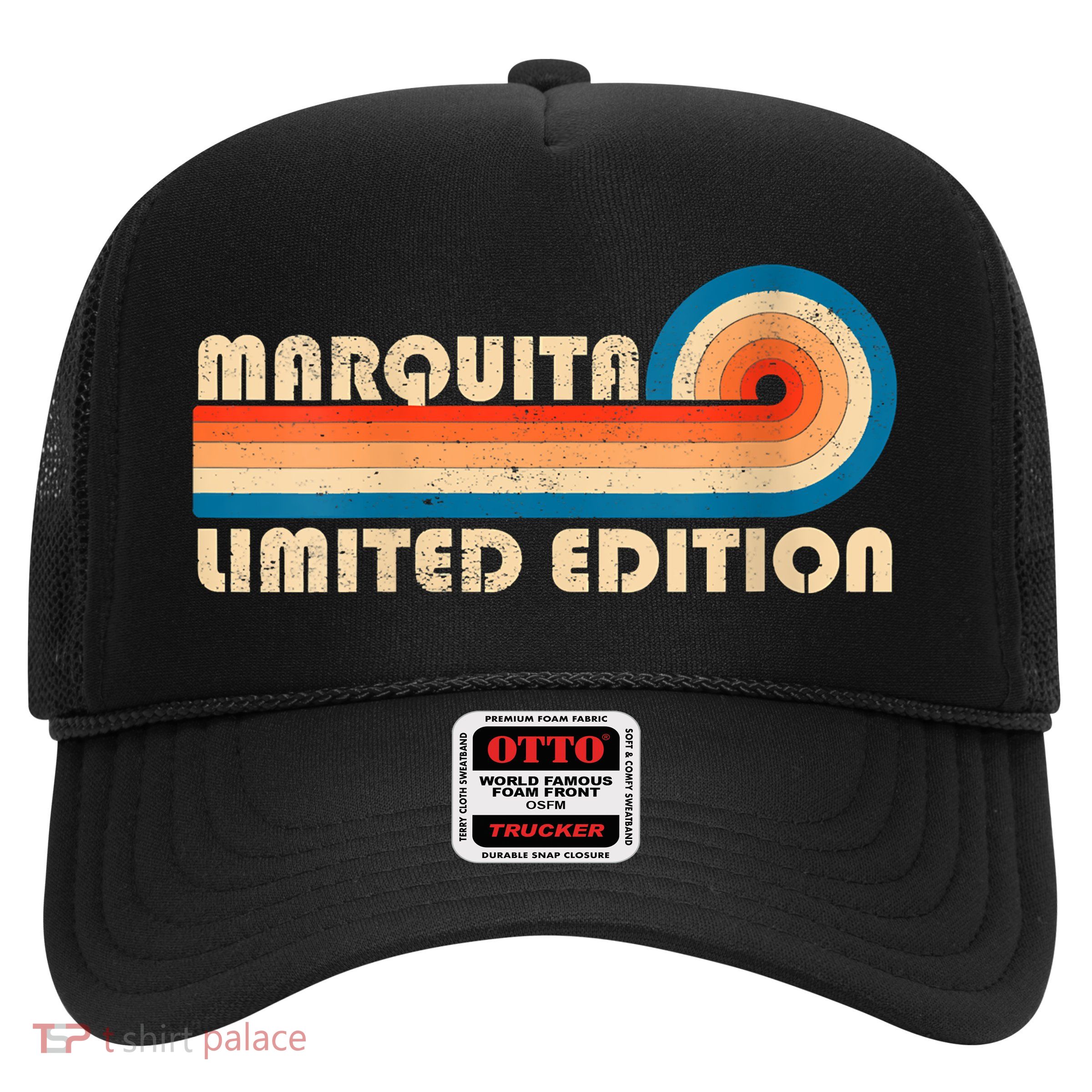 Womens MARQUITA Name Personalized Funny Retro Vintage Birthday Trucker Hat