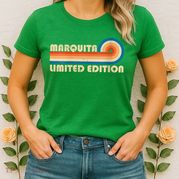 Womens MARQUITA Name Personalized Funny Retro Vintage Birthday Womens T-Shirt