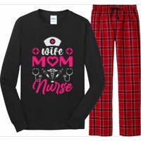 Wife Mom Nurse Funny T Long Sleeve Pajama Set