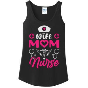 Wife Mom Nurse Funny T Ladies Essential Tank