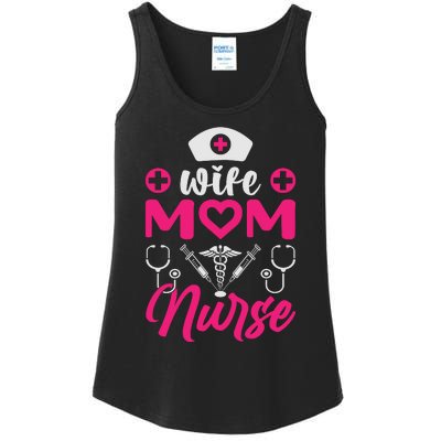 Wife Mom Nurse Funny T Ladies Essential Tank