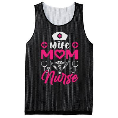 Wife Mom Nurse Funny T Mesh Reversible Basketball Jersey Tank