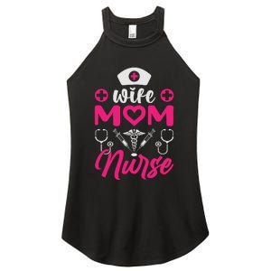 Wife Mom Nurse Funny T Women's Perfect Tri Rocker Tank