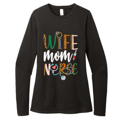 Wife Mom Nurse Womens RN LPN Mothers Day Nurse Week 2022 Womens CVC Long Sleeve Shirt