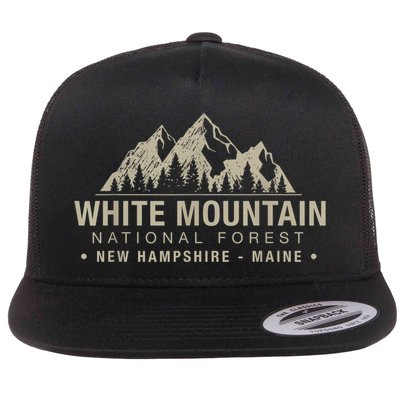 White Mountain National Forest New Hampshire Maine Flat Bill Trucker Hat