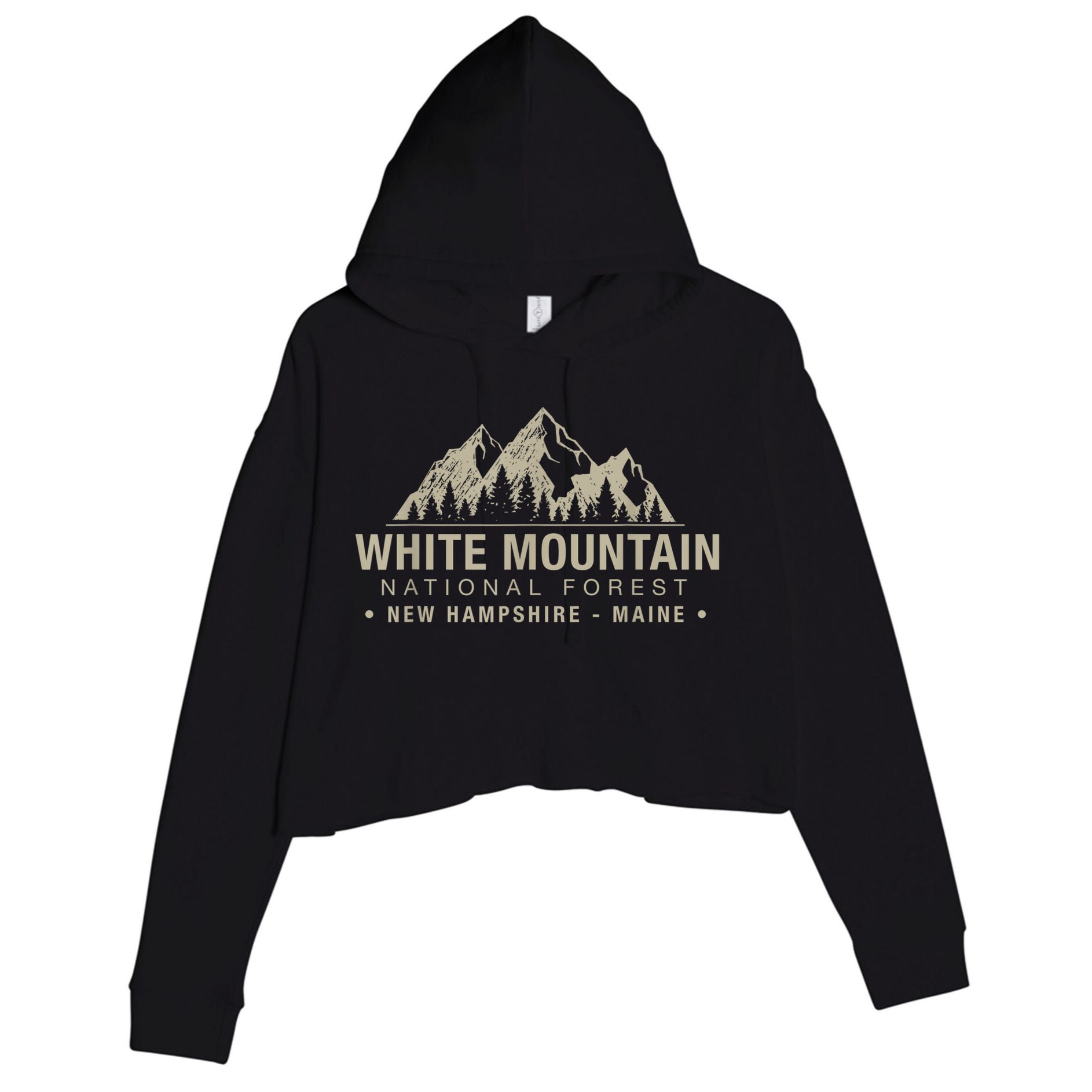 White Mountain National Forest New Hampshire Maine Crop Fleece Hoodie