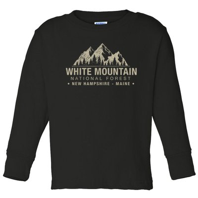 White Mountain National Forest New Hampshire Maine Toddler Long Sleeve Shirt