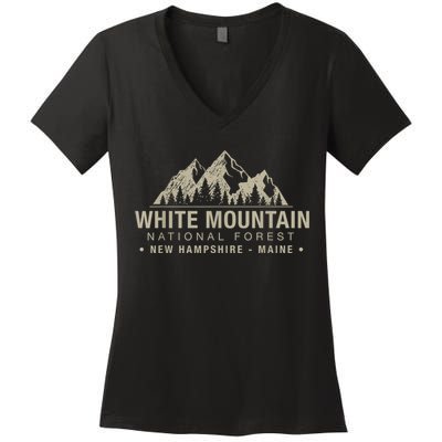 White Mountain National Forest New Hampshire Maine Women's V-Neck T-Shirt