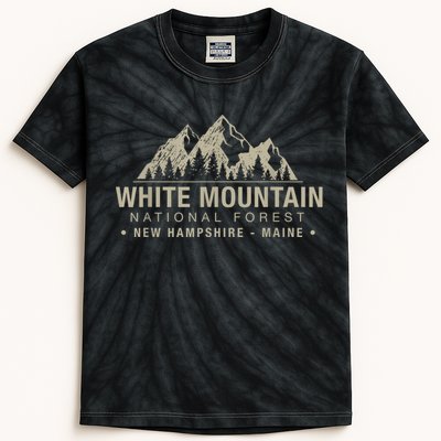 White Mountain National Forest New Hampshire Maine Kids Tie-Dye T-Shirt