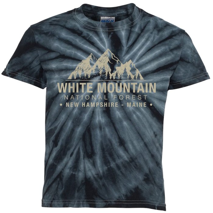 White Mountain National Forest New Hampshire Maine Kids Tie-Dye T-Shirt