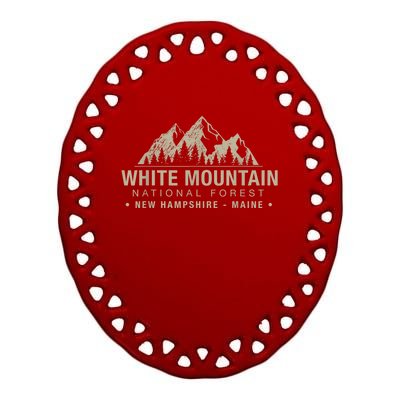 White Mountain National Forest New Hampshire Maine Ceramic Oval Ornament